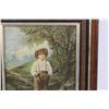 Image 3 : Boy Outdoors Print in Wood Frame - 17" x 15"