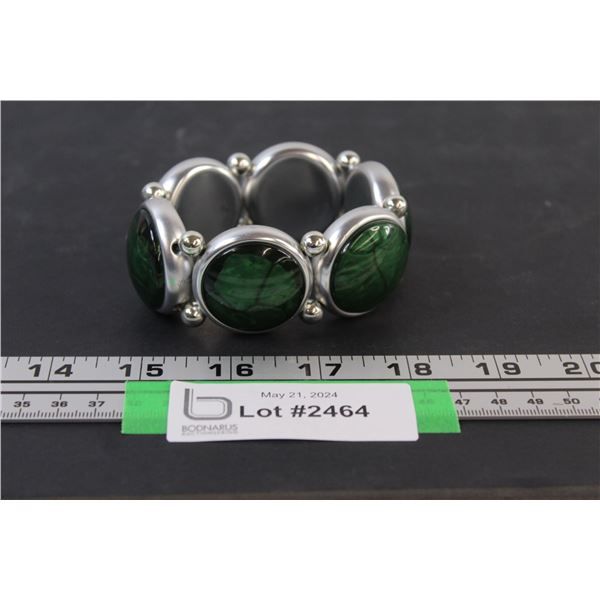 Green Gem Elastic Bracelet
