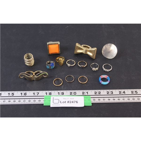 (18) Rings/Jewelry - Various Sizes & Styles