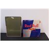 Image 4 : (2) Metal Signs: Parking Sign - 12"x 8", Redbull 10"x10"