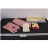Image 1 : Vintage Ladies Gloves & Matching Scarf, Lace Napkin & Hairnet
