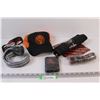 Image 1 : Jagermeister Lot: Lanyards, Baseball Hat, Shirt, Belt, (10) Light pin Clips, Wrist Sweat Bands