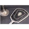 Image 3 : (3) Vintage Handheld Mirrors, Silver Candlestick, Vintage Light Cover (6")