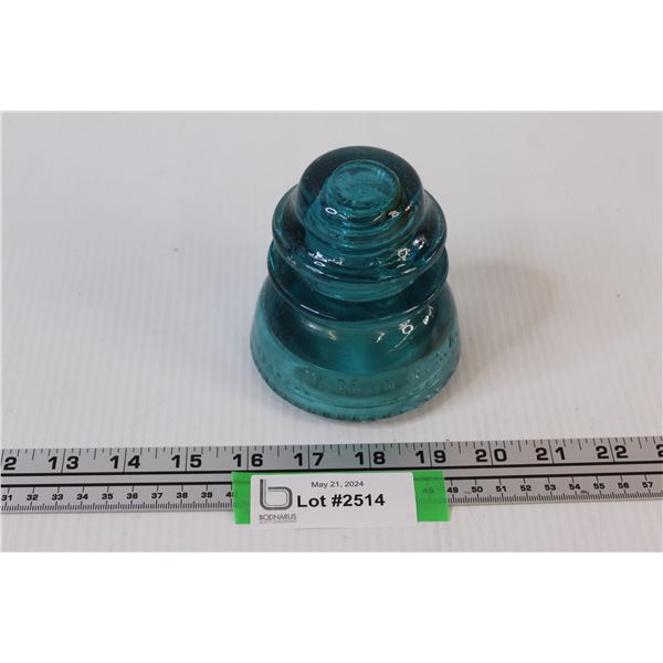 Hemingray No.42 Blue Glass Insulator