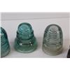 Image 3 : (3) Blue Glass Insulators (2) Brown Glass Insulators