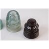 Image 4 : (3) Blue Glass Insulators (2) Brown Glass Insulators