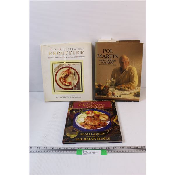 (3) Cookbooks: French, Wild Game, Easy Cooking