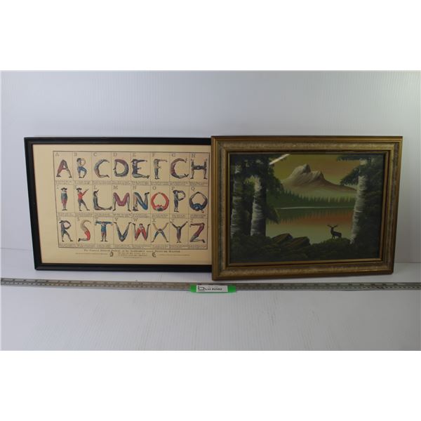 The Comican Hotch Potch Turned Poture Master - 1947 L.Leyif Oil Painting on Board Behind Glass