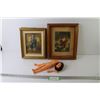 Image 1 : Hard Plastic Doll in Pieces w/Rolling Eyes - (2) Vintage Prints Renaissance Themed
