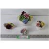 Image 1 : (4) Ceramic Flower Pieces (some chipping)