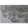 Image 3 : (2) Small Crystal Ashtrays - Glass Pitchers - Glass Vases - Glasses - Crystal Bell