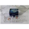 Image 4 : (2) Small Crystal Ashtrays - Glass Pitchers - Glass Vases - Glasses - Crystal Bell