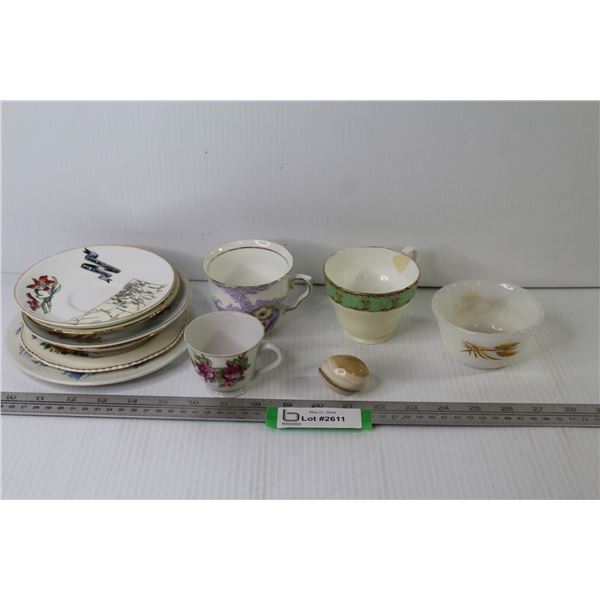 Marble Egg - Saucers - Tea Cups