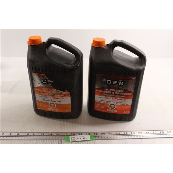 (2) Bottles OEM Antifreeze - (1) Sealed, (1) Almost Full