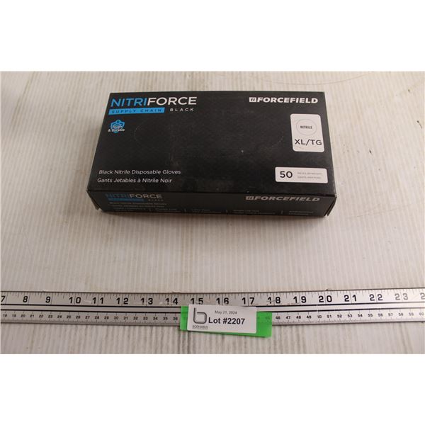 NitriForce Box of Disposable Gloves - Sealed, Size XL