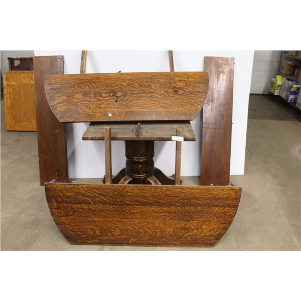 *Antique Oak Pedestal table - As Is