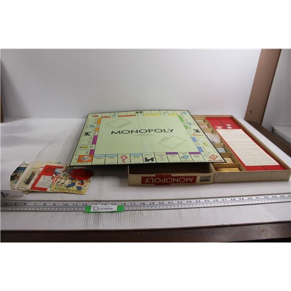 Vintage Little Cards & Monopoly Game - As Is