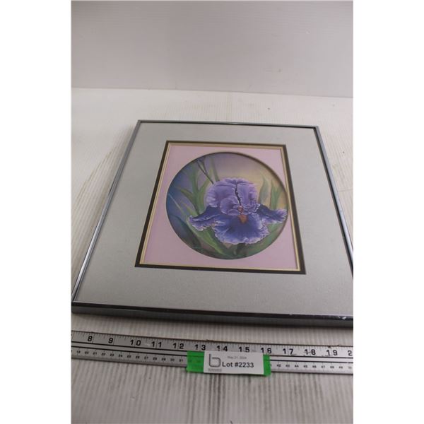 Purple Iris Flower Print - 16 1/2" x 14 1/2"
