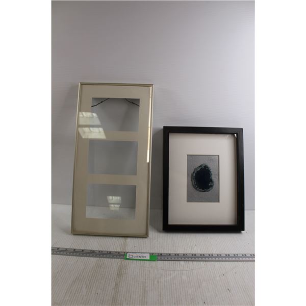 Agate Hanging Wall Piece - 11" x 14", Hanging Picture Frame - 20" x 10"