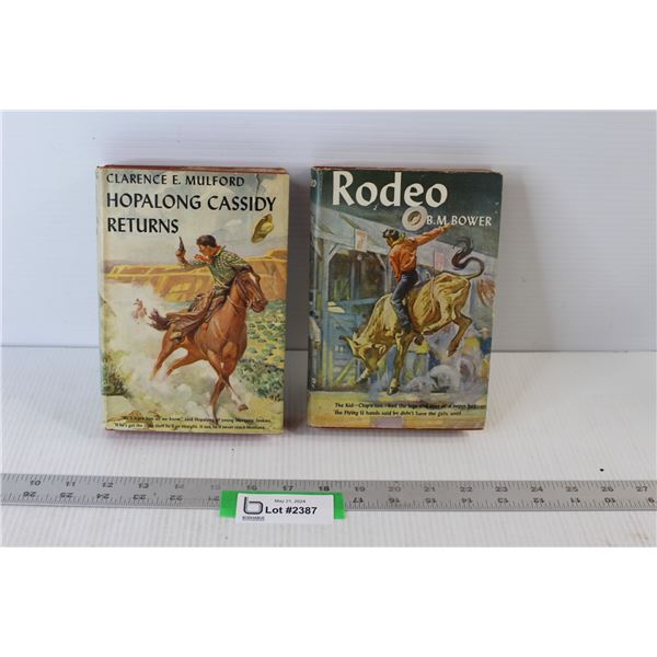 (2) Vintage Books: Rodeo, Hop along Cassidy Returns
