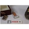 Image 3 : Biarritz Clock House w/Water Wheel Decor - 6.5" x 5", Coca Cola Bottle Opener, Fireball Bottle Opene