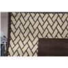 Image 2 : Brown Geometric Area Rug - 51.5"x 67"