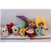 Image 1 : (10) Various Stuffies/Plushies - Lama, Santa, Elephant, Misc.
