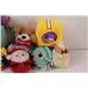 Image 2 : (10) Various Stuffies/Plushies - Lama, Santa, Elephant, Misc.
