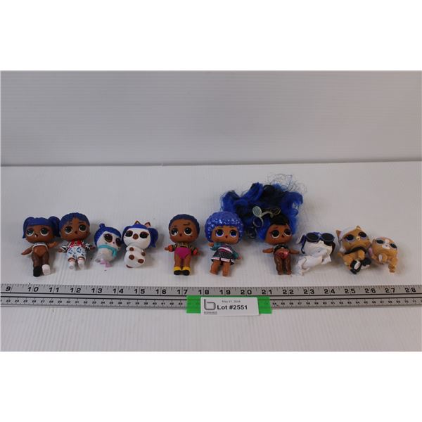 (10) Small LOL Dolls/Toys
