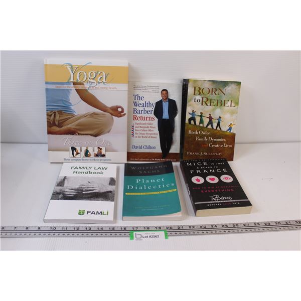 (6) Books: Yoga, Family Law, Wealthy Barber, misc.