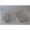 Image 5 : 50th Anniversary Plate - Vintage Plate w/Wire Handle - Crystal Dishes - Blue Glass Bowl