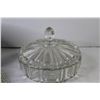 Image 2 : Bag of Clear Marbles - BMP Pedestal Bowl - Lidded Glass Dish