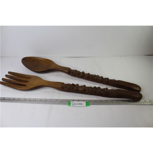 Wall Decor Wooden Spoon & Fork