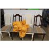 Image 2 : *(4) Wooden Chairs w/Covers & Padded Seats (covers have marks)