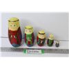 Image 1 : 5 Piece Wooden Nesting Dolls (5 5/8" tall)
