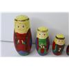 Image 2 : 5 Piece Wooden Nesting Dolls (5 5/8" tall)