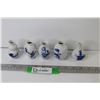 Image 1 : 5 Kwangdong China Porcelain Delfts (2 3/4" tall - one is chipped)