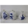 Image 4 : 5 Kwangdong China Porcelain Delfts (2 3/4" tall - one is chipped)