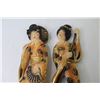 Image 2 : (2) Chalkware Wall Figures - (1960's 15 3/4" long)