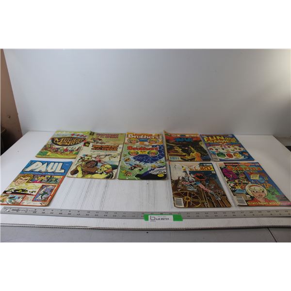 (10) Comic Books: Sabrina, Paul, Adventure with the Brothers, Misc.