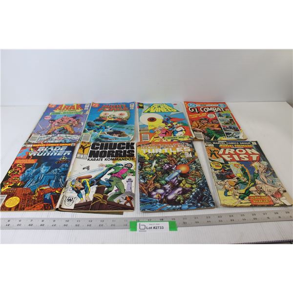 (8) Comic Books: Teenage Mutant Ninja Turtles, Arak Son of Thunder, Chuck Norris, Misc.