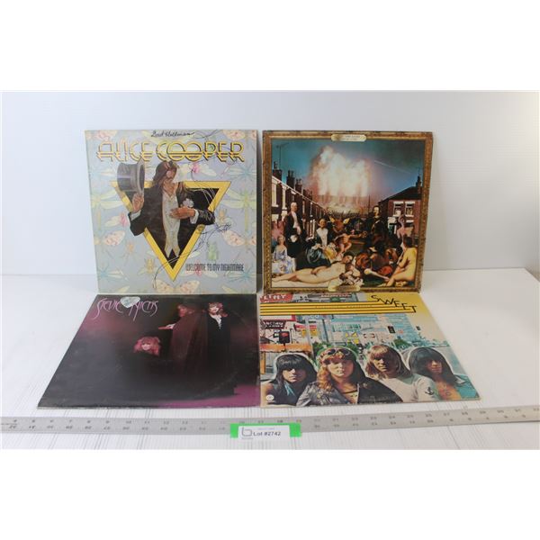 (4) Records: Alice Coopers, Stevie Nicks, Sweet, Electric Light Orchestra