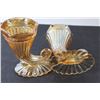 Image 3 : (2) Carnival Glass Cornucopias - 5" Tall