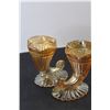 Image 4 : (2) Carnival Glass Cornucopias - 5" Tall