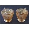 Image 5 : (2) Carnival Glass Creamers - 4" Tall
