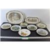 Image 1 : Collectable China: (2) Serving Trays, (4) Dessert Plates (2-Chipped), (3) Bowls, (4) Landscapes, (1)