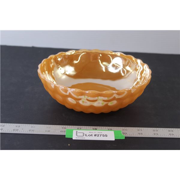 Peach Luster Serving Bowl