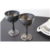 Image 4 : Made in Germany Serving Bowl & (2) Silver chalice