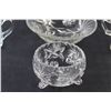 Image 2 : Crystal Candy Dish, (3) Clear Glass Bowl & Cups