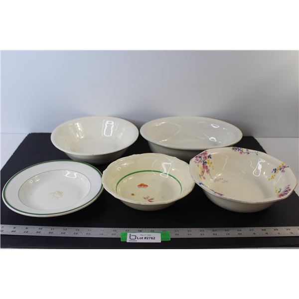 (4) Serving Bowls - Various Patterns